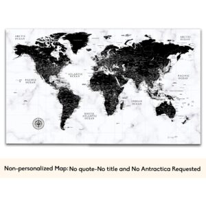 black and white world map non personlized-min