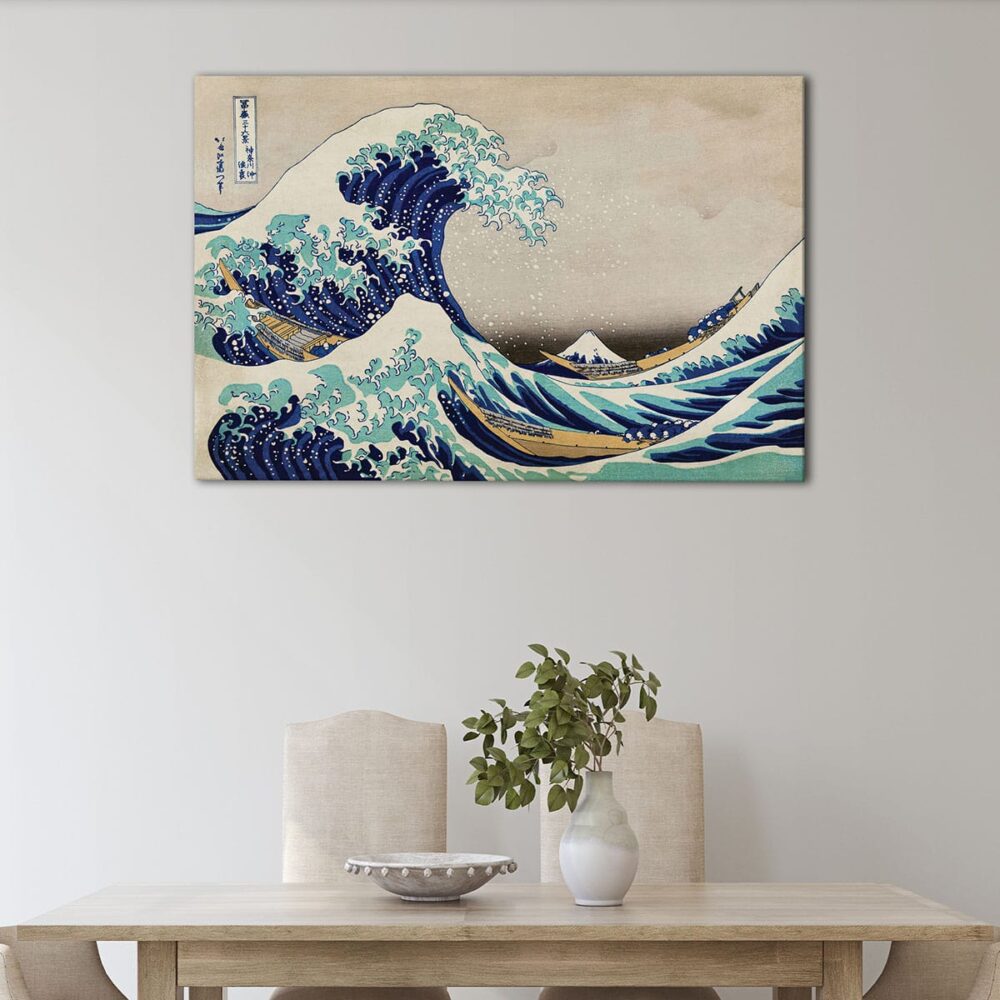1 panneaux Grande vague au large de Kanagawa art sur toile