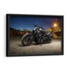 toile encadrée moto noire cadre noir