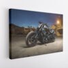 toile tendue moto noire