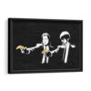 pulp fiction framed canvas black frame