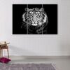 Toile d'art 3 panneaux tigre noir et blanc