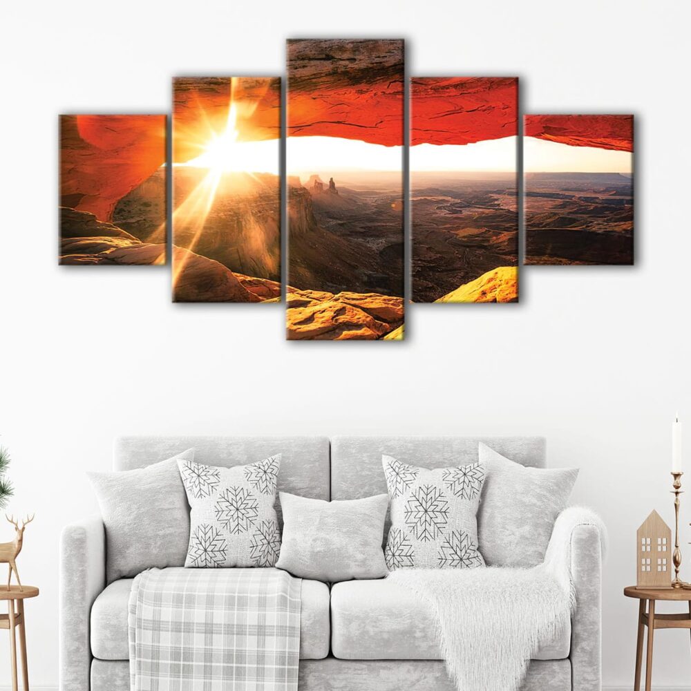 5 panneaux canyonlands national park canvas art