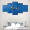 Toile d'art 5 panneaux requin sous l'eau