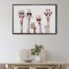 cadre flottant girafes cool toile