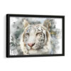 toile encadrée tigre blanc cadre noir