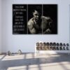 Art sur toile 3 panneaux avec citation de muhammad ali