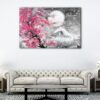1 panneaux toile d'art japonaise fleurs de cerisier