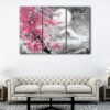 Art sur toile 3 panneaux fleurs de cerisier japonaises