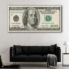 toile du billet de 100 dollars de benjamin franklin