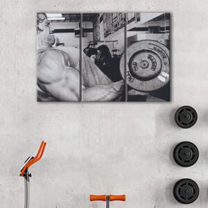 3 panneaux arnold Schwarzenegger bodybuilding canvas art
