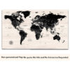 Épingle à bouton poussoir moderne en bois carte du monde sans citation