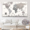 Monuments Push Pin World Map
