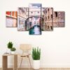 5 panneaux peinture venise toile art