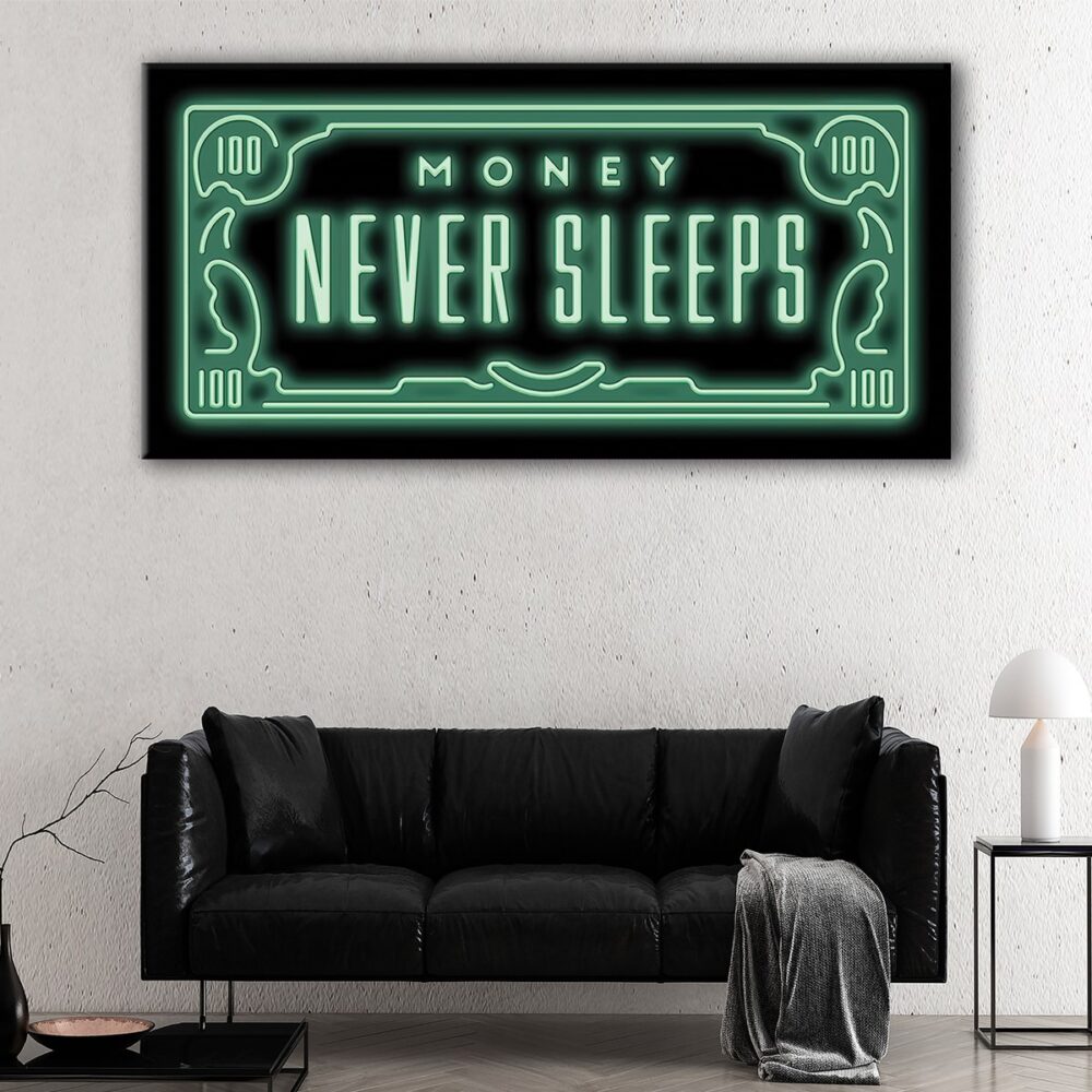 el dinero nunca duerme lienzo