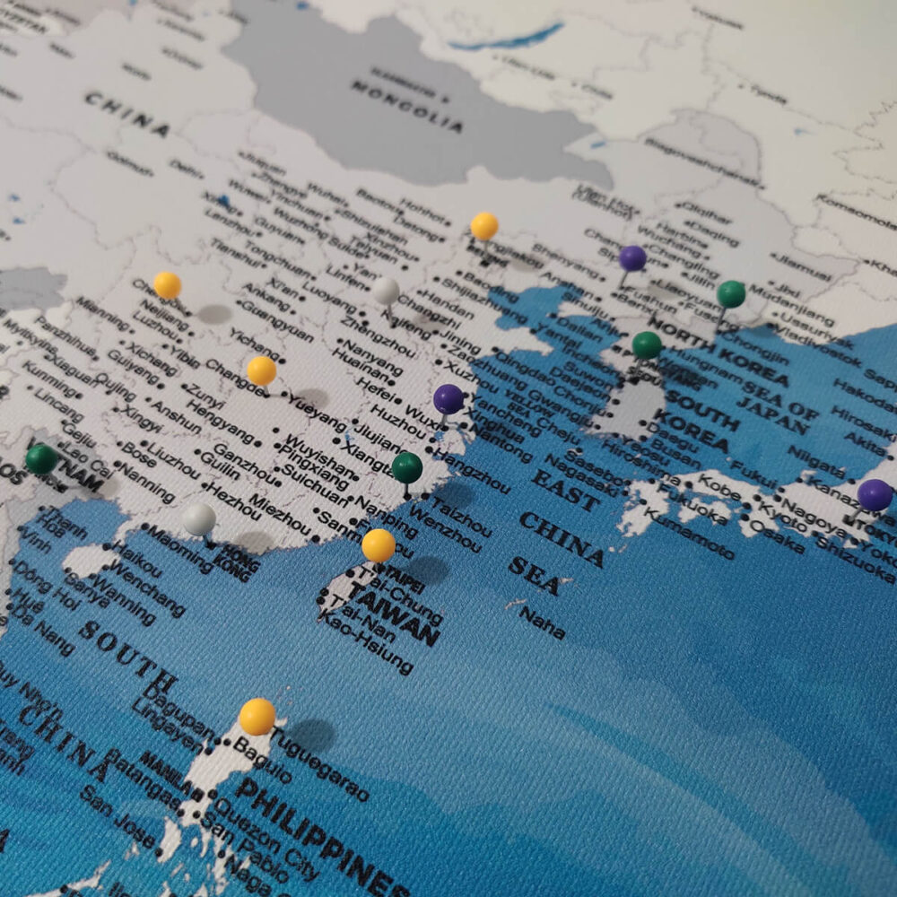 Carte du monde Pirate - zoom Asie