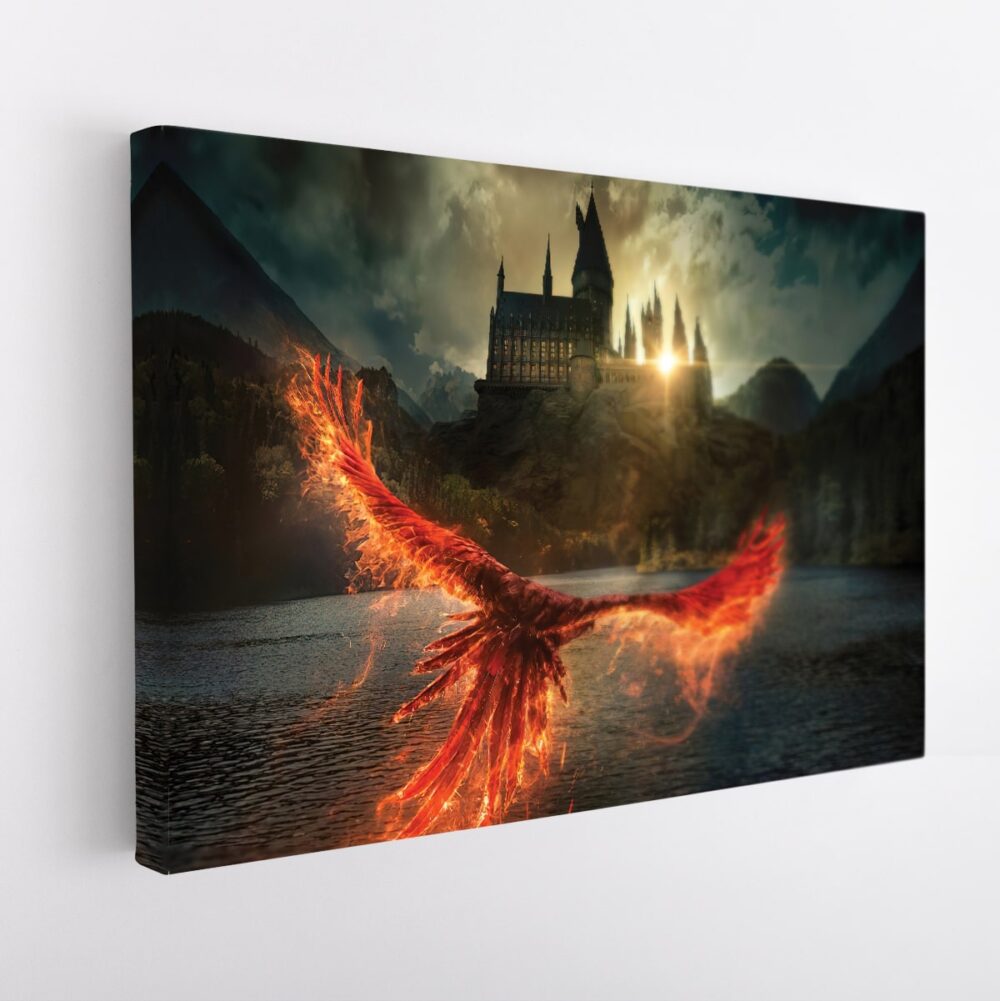 flying phoenix stretched canvas