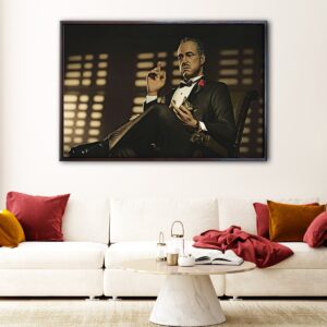 el padrino lienzo con bastidor flotante