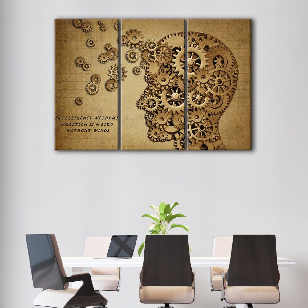 3 panneaux ambition art sur toile