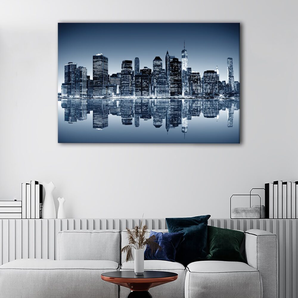1 paneles lienzo manhattan night skyline