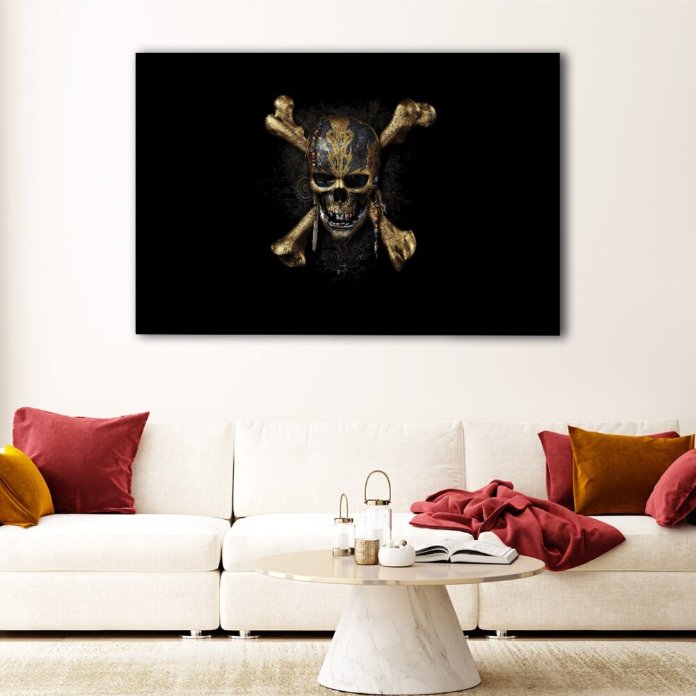 1 panneaux pirate crâne toile art