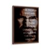 citation de steve jobs encadrée sur toile marron noyer