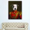 commandeur rouge portrait d'animal de compagnie toile art