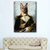 almirante francés retrato de mascota arte en lienzo