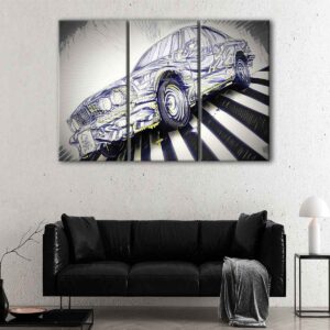 3 panneaux bmw m3 canvas art