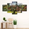 5 panels portland japanese garden canvas art