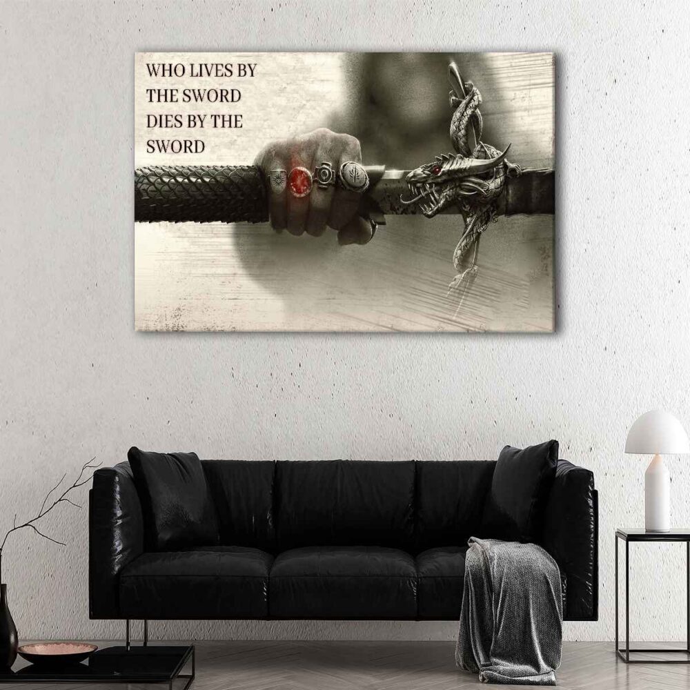 1 panels live by the sword canvas art