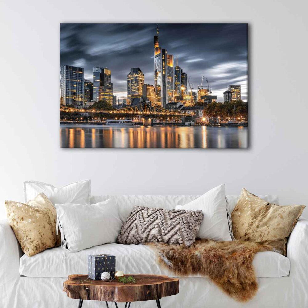 1 paneles lienzo frankfurt skyline