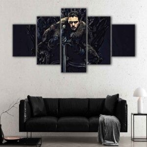 5 panneaux jon snow 2 canvas art