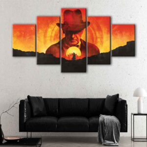 5 panneaux indiana jones 2 canvas art
