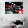 3 panneaux mercedes amg petronas f1 canvas art