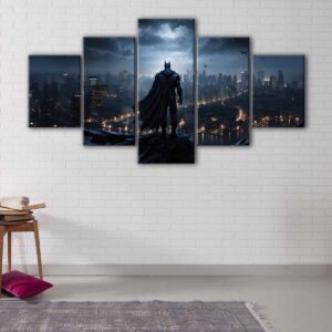 Toile d'art 5 panneaux Batman