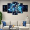 5 panneaux sub zero fury canvas art