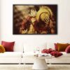 monkey d luffy floating frame canvas