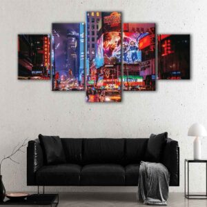 5 panneaux broadway new york canvas art