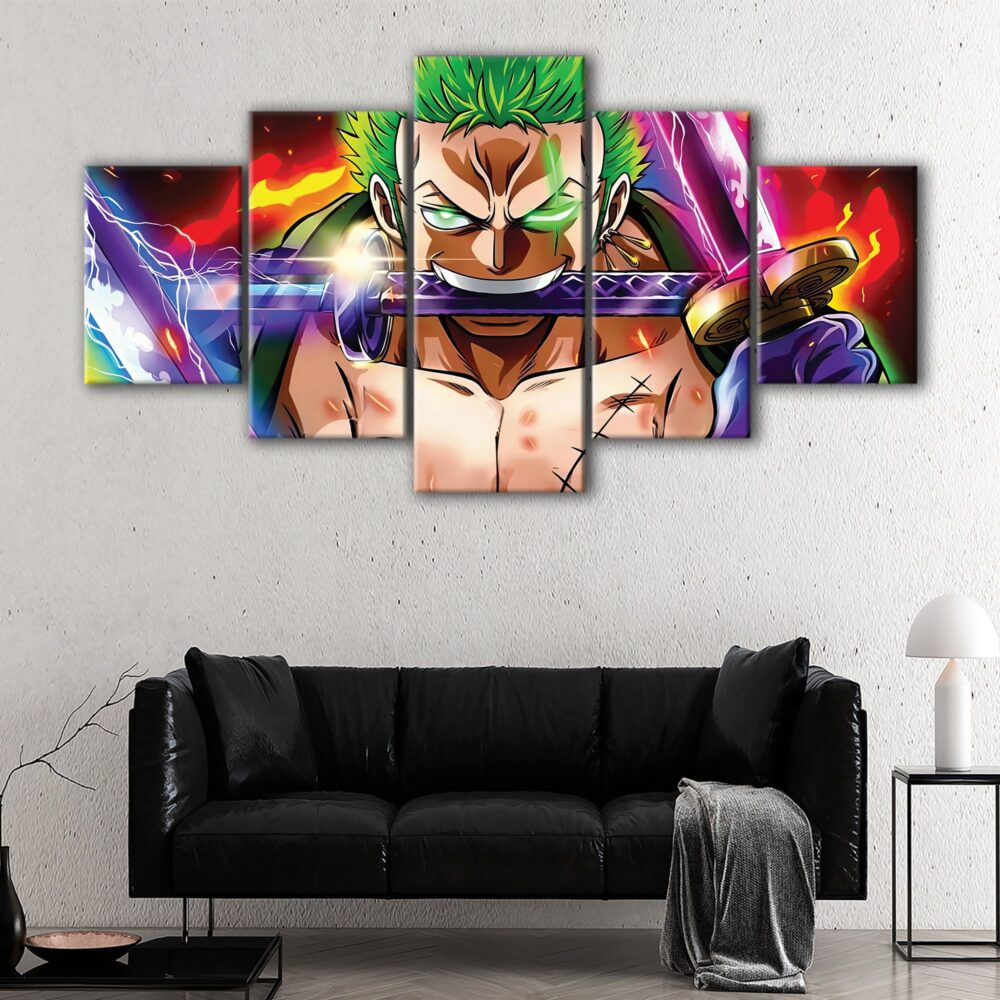 5 panneaux renault zoro swords canvas art