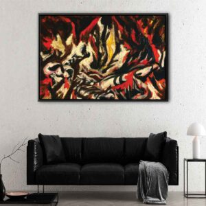the flame floating frame canvas
