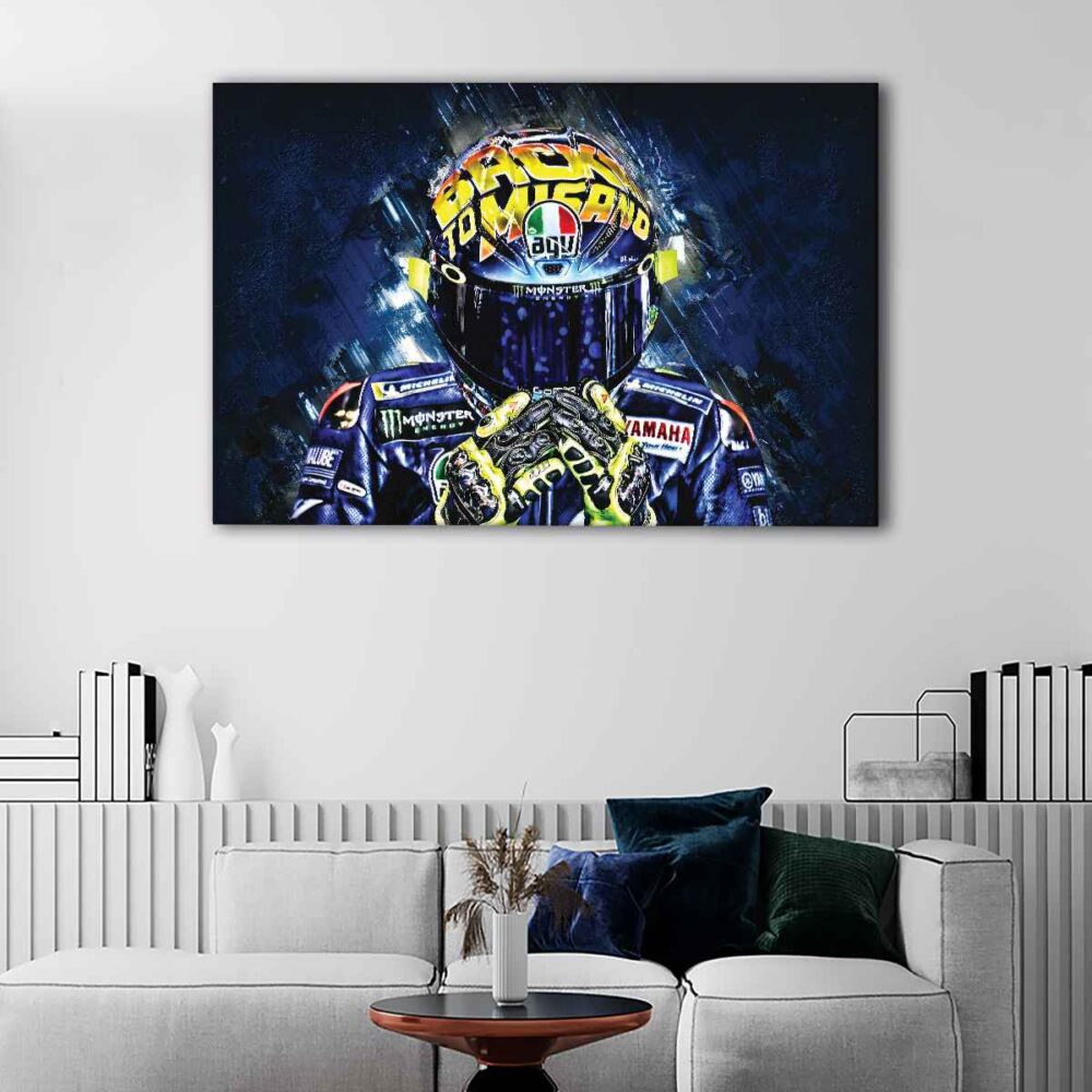 1 panel motogp casco lienzo arte