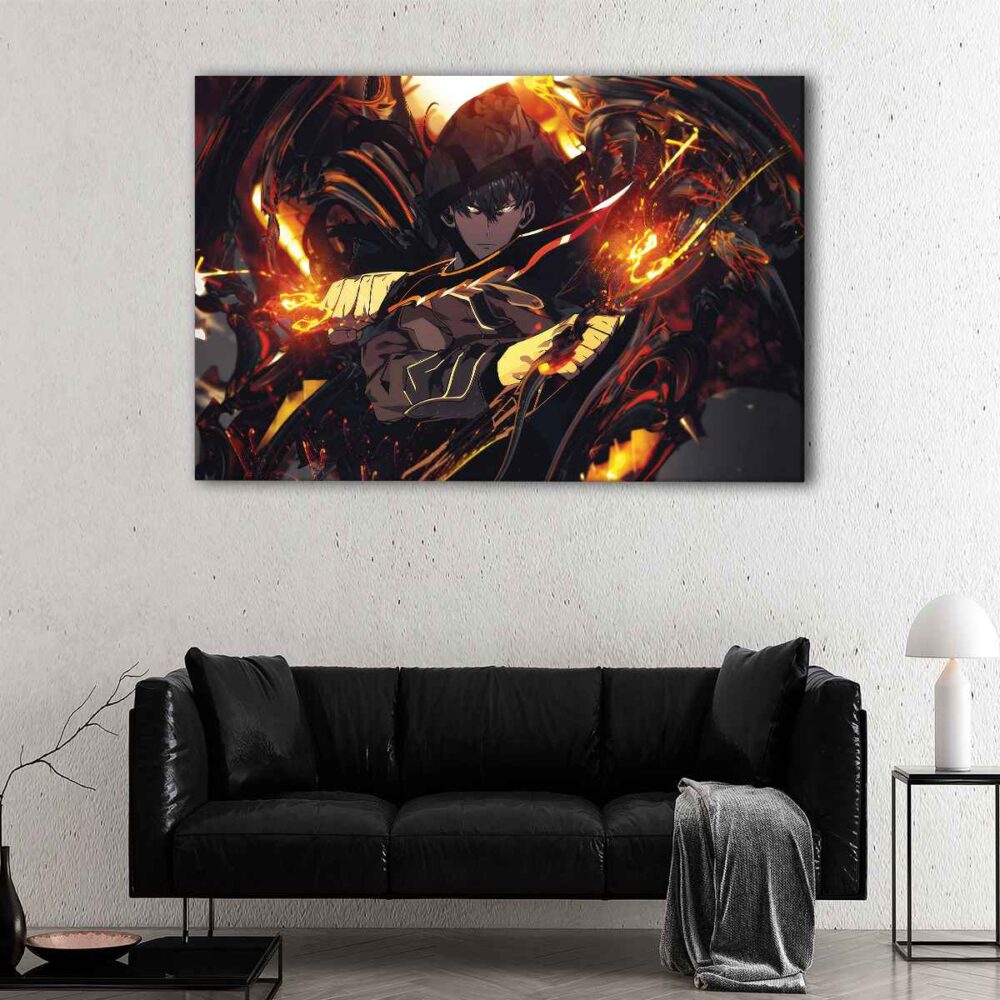 1 panel sung jinwoo fury canvas art
