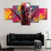 5 panneaux deadpool painting canvas art