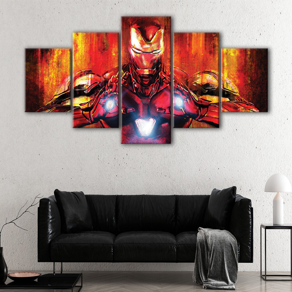 5 panneaux iron man painting canvas art
