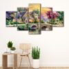 5 panels lamplight manor canvas art