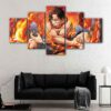 5 paneles monkey d luffy poderes lienzo arte
