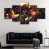 5 paneles sung jinwoo fury canvas art