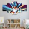 5 panels ultimate super saiyan canvas art