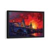 abstract prague framed canvas black frame